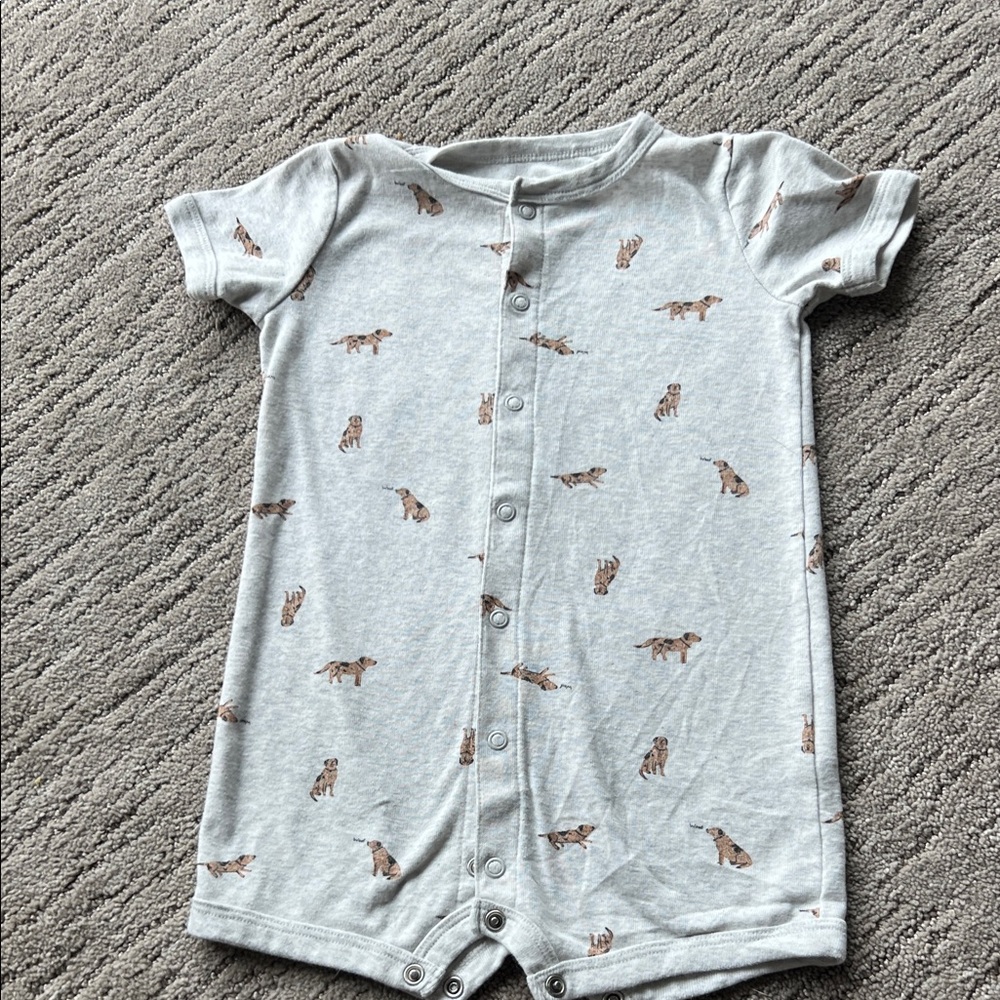 Gray Animal Print Kids One Piece